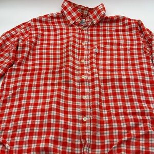 Men's Red Plaid Shirt Valentino size 42